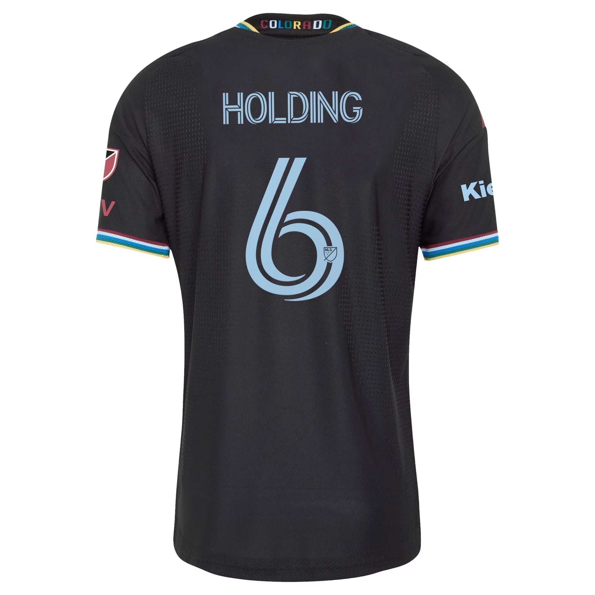 Colorado Rapids // adidas Rob Holding #6 Official 2026 Colorful Colorado On-Field Patch Jersey – Black