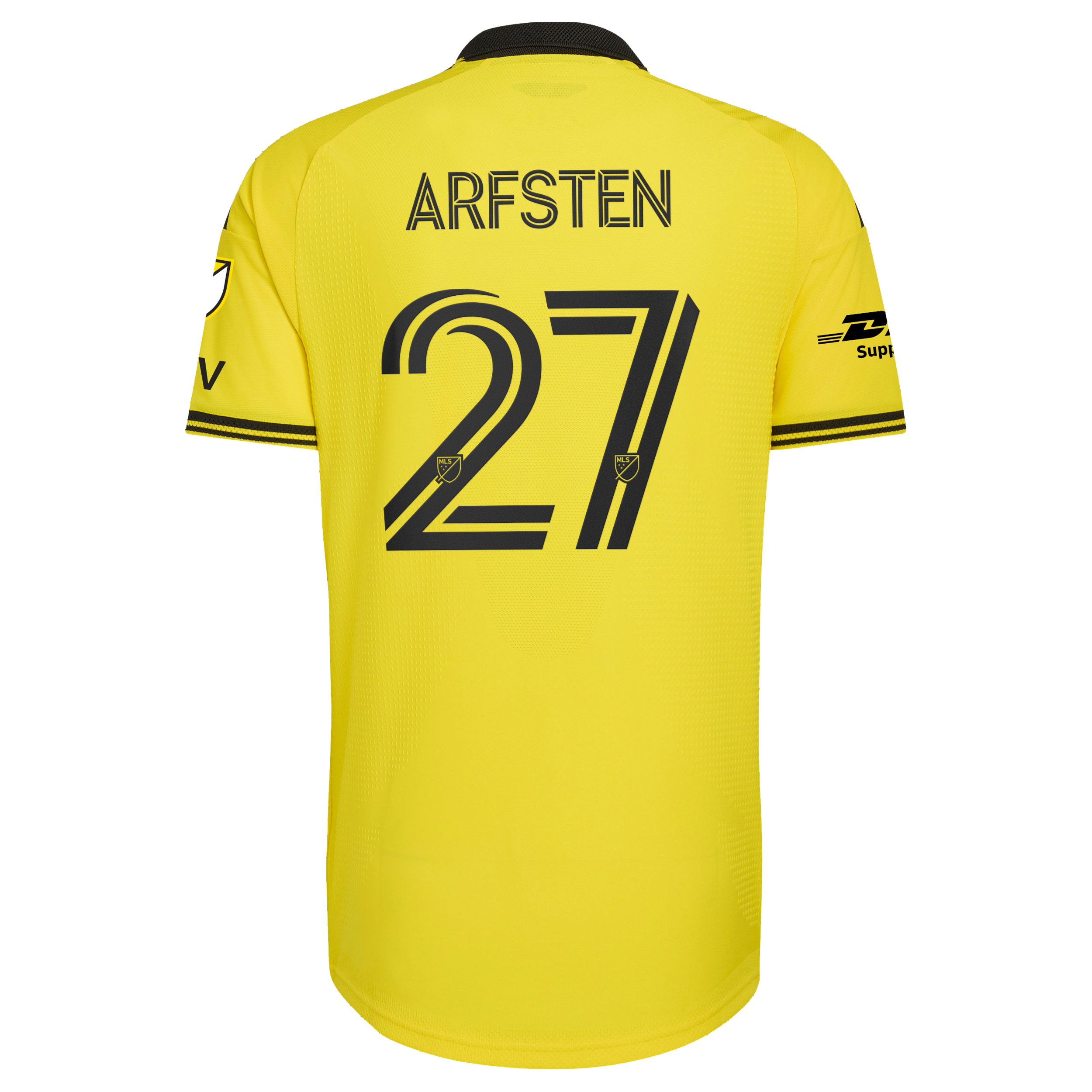 Columbus Crew // Maximilian Arfsten #27 Official 2026 The Crafted for Excellence On-Field Patch Jersey – Yellow