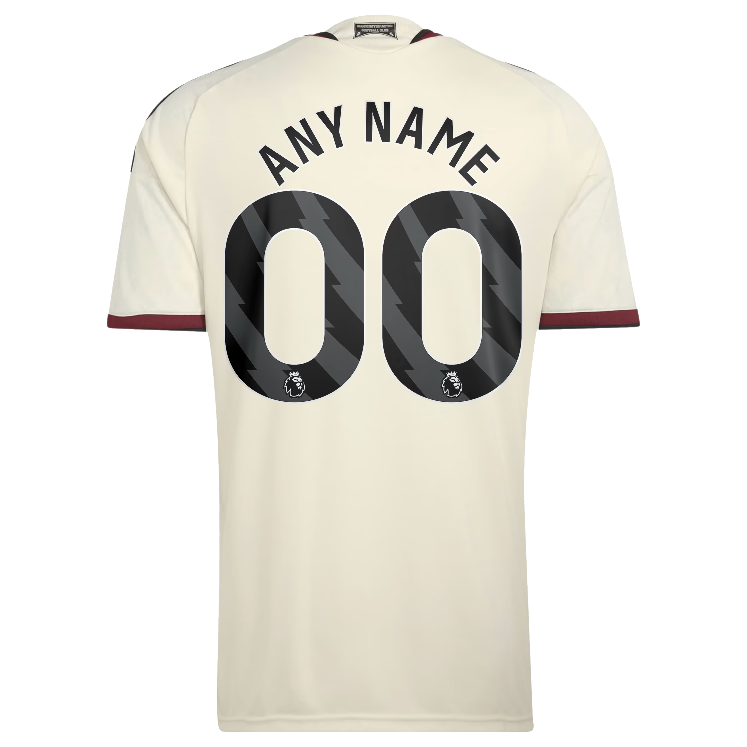 Cream Rose Print Third Customizable Soccer Jersey | Athletic Apparel Man United