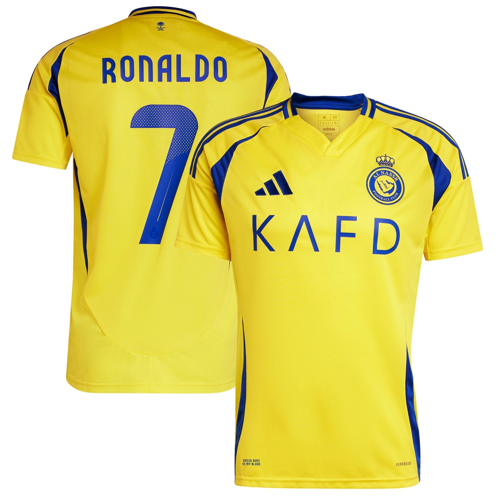 Cristiano Ronaldo Al-Nassr FC adidas Shirt 2024/25 Home Player Authentic T-shirt - Yellow