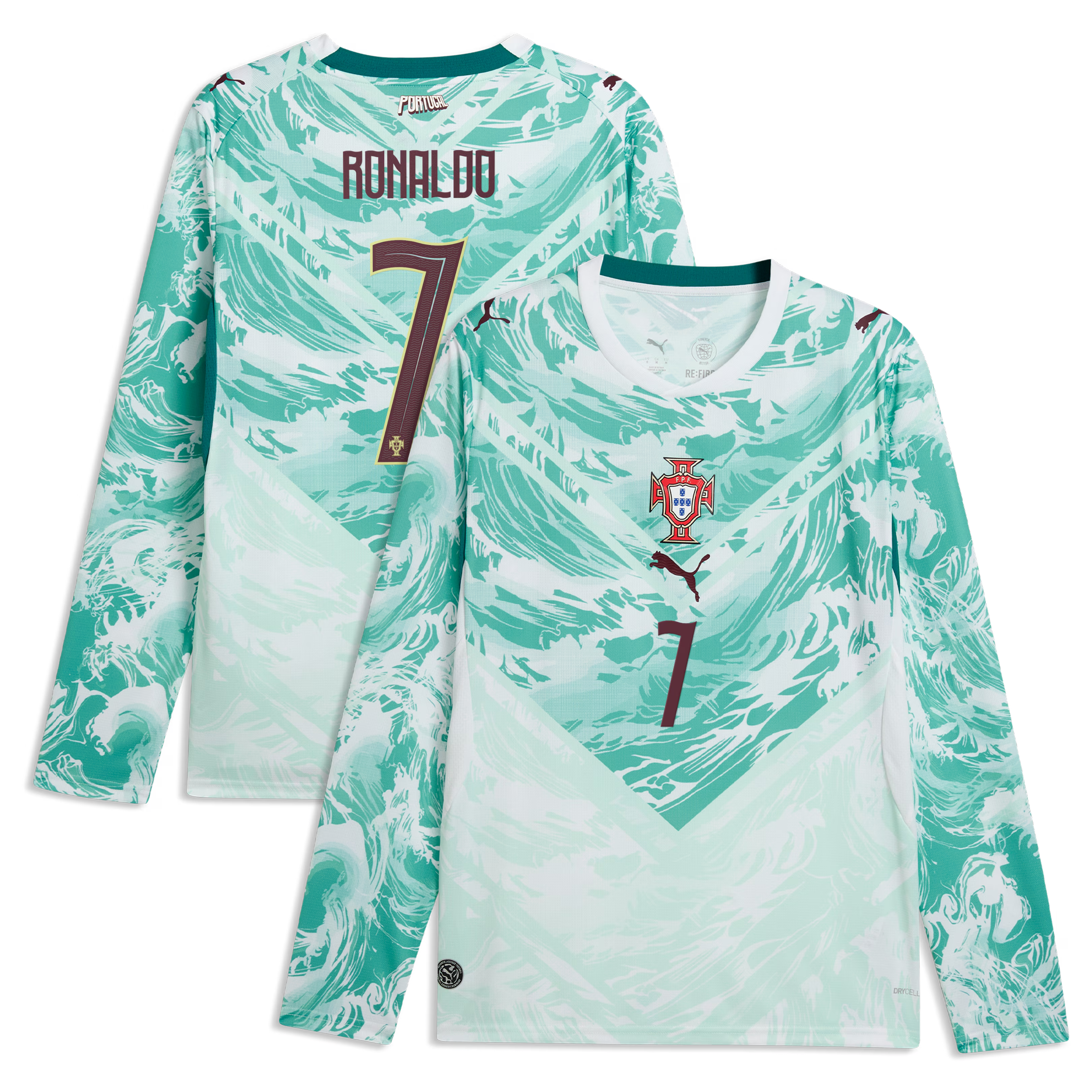 Cristiano Ronaldo #7 Portugal 2026 Long Sleeve Away Jersey - Puma White