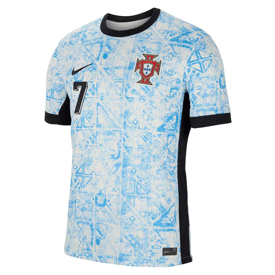 Cristiano Ronaldo Portugal National Team Shirt 2024/25 Nike Away Authentic T-shirt – Blue