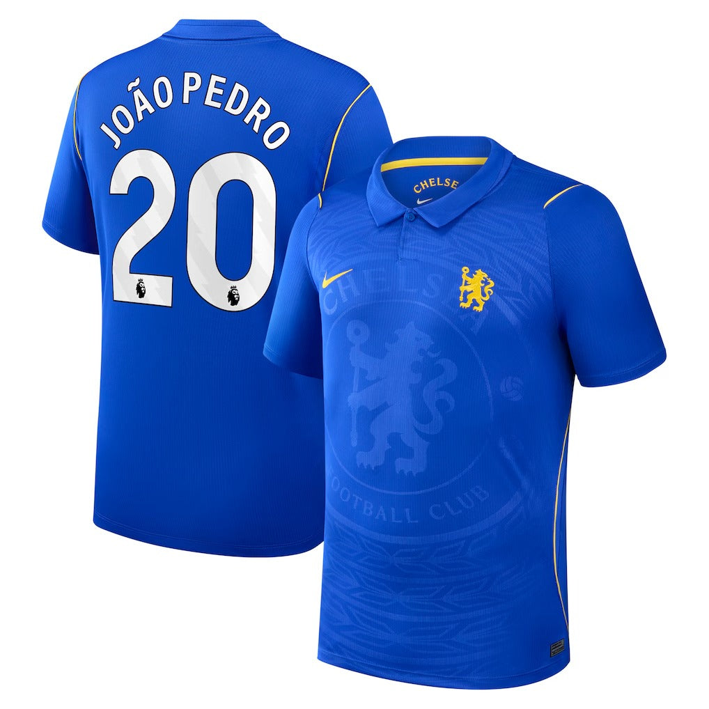 Custom Royal Blue & Gold Soccer Jersey – London Style 2026/27 (João Pedro)