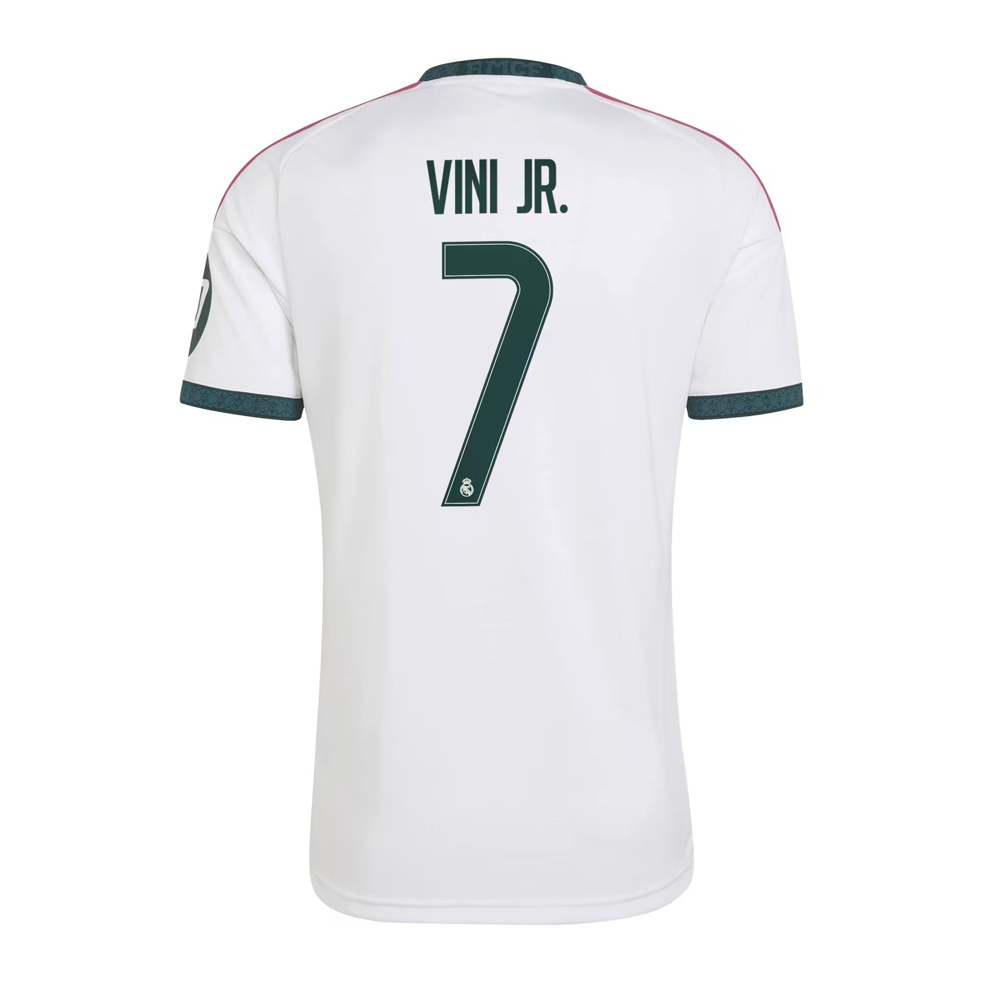 Custom White Athletic Soccer Jersey – Madrid Style 2026 (Vini Jr. #7)