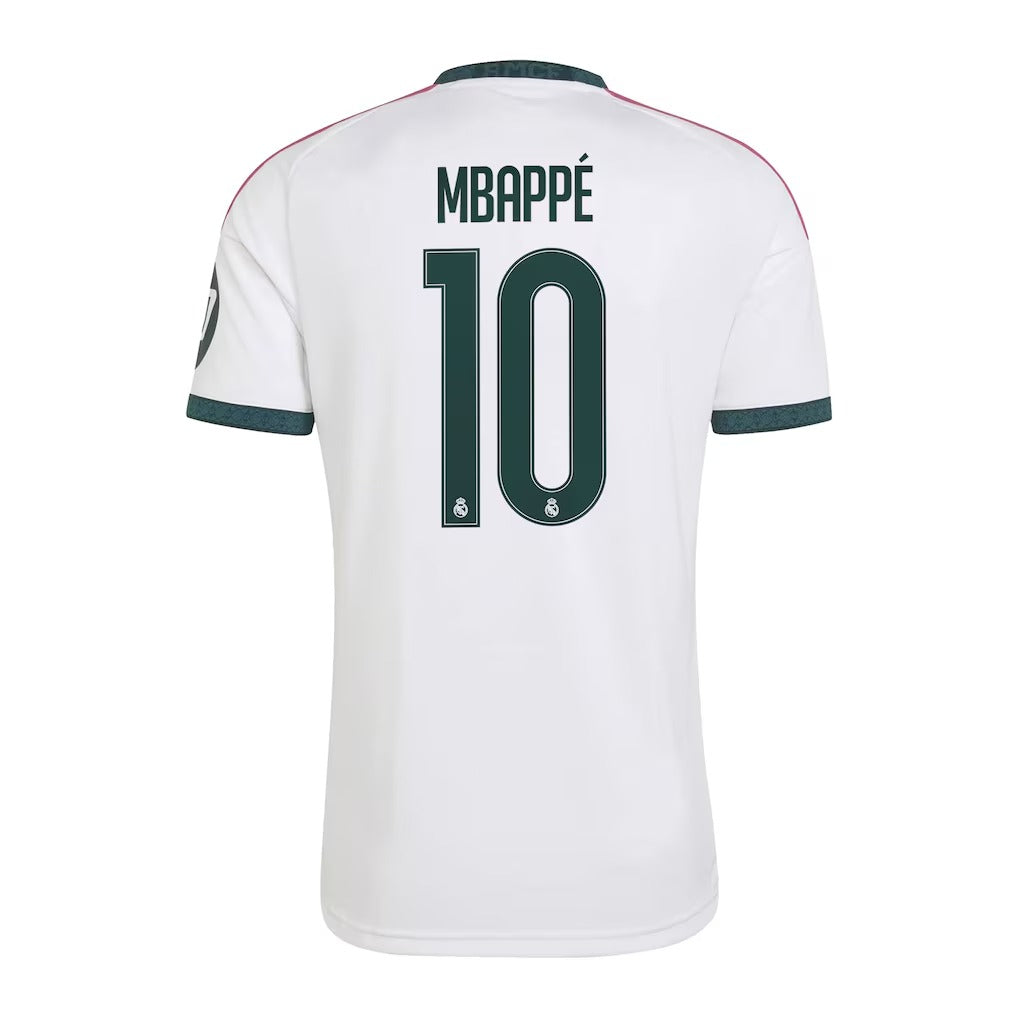 Custom White Athletic Soccer Jersey – Madrid Style 2026 (Mbappé #10)
