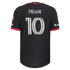 D.C. United // adidas Gabriel Pirani #10 Official 2026 Black-and-Red On-Field Patch Jersey – Black