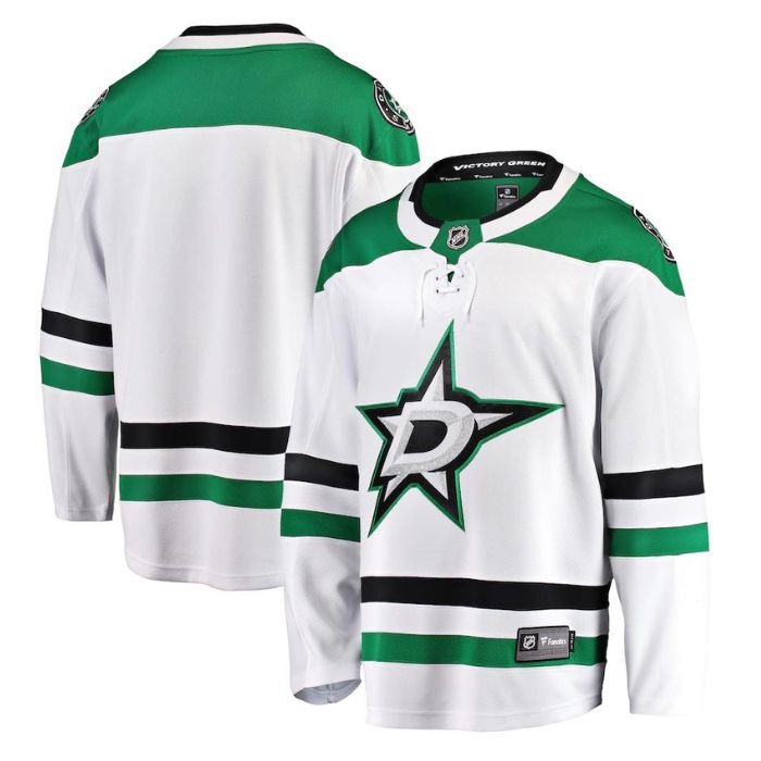 Dallas Stars Team Breakaway Away Unisex  Personalized Jersey - White - Jersey Teams World