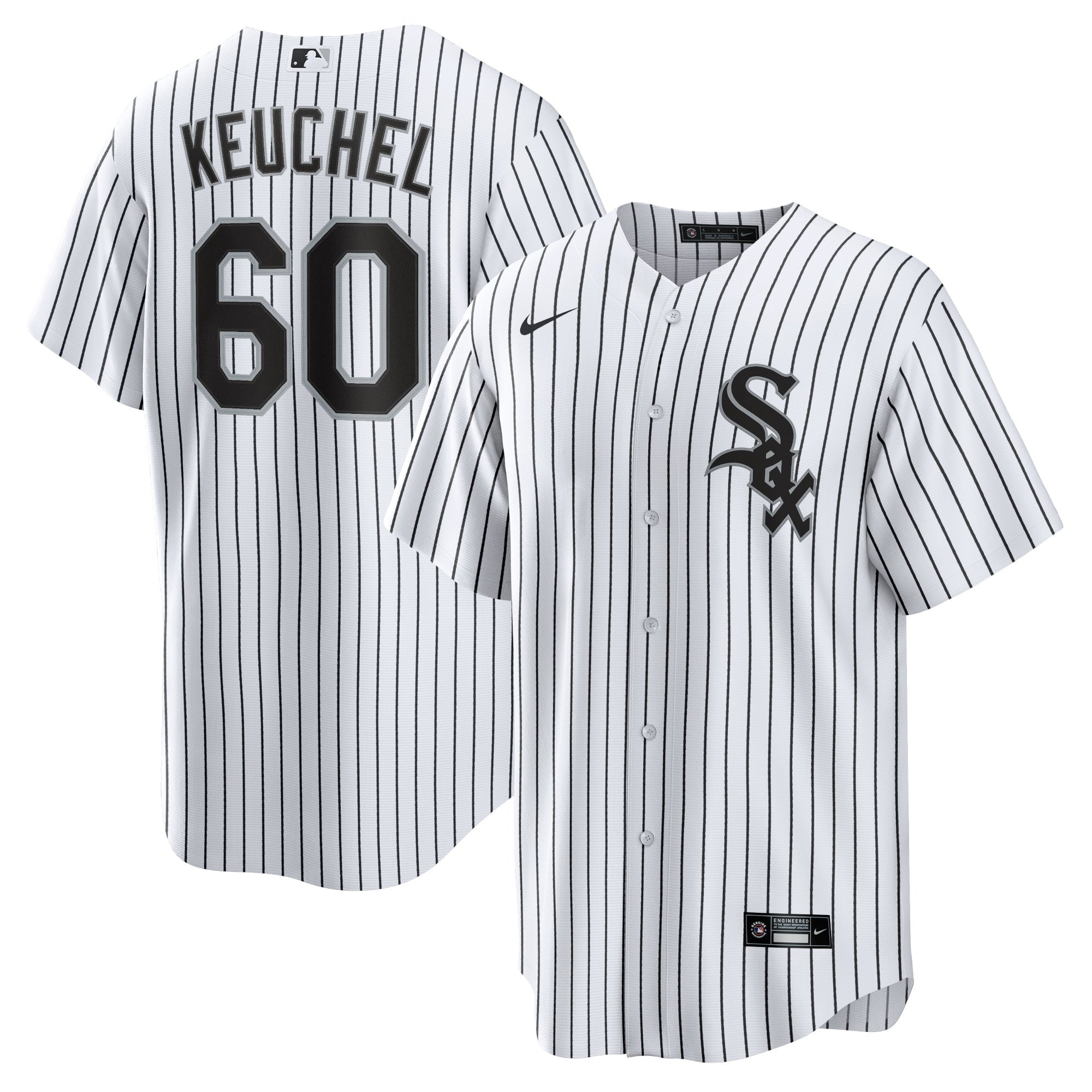 Dallas Keuchel Chicago White Sox Nike Home Player Authentic T-shirt - White/Black