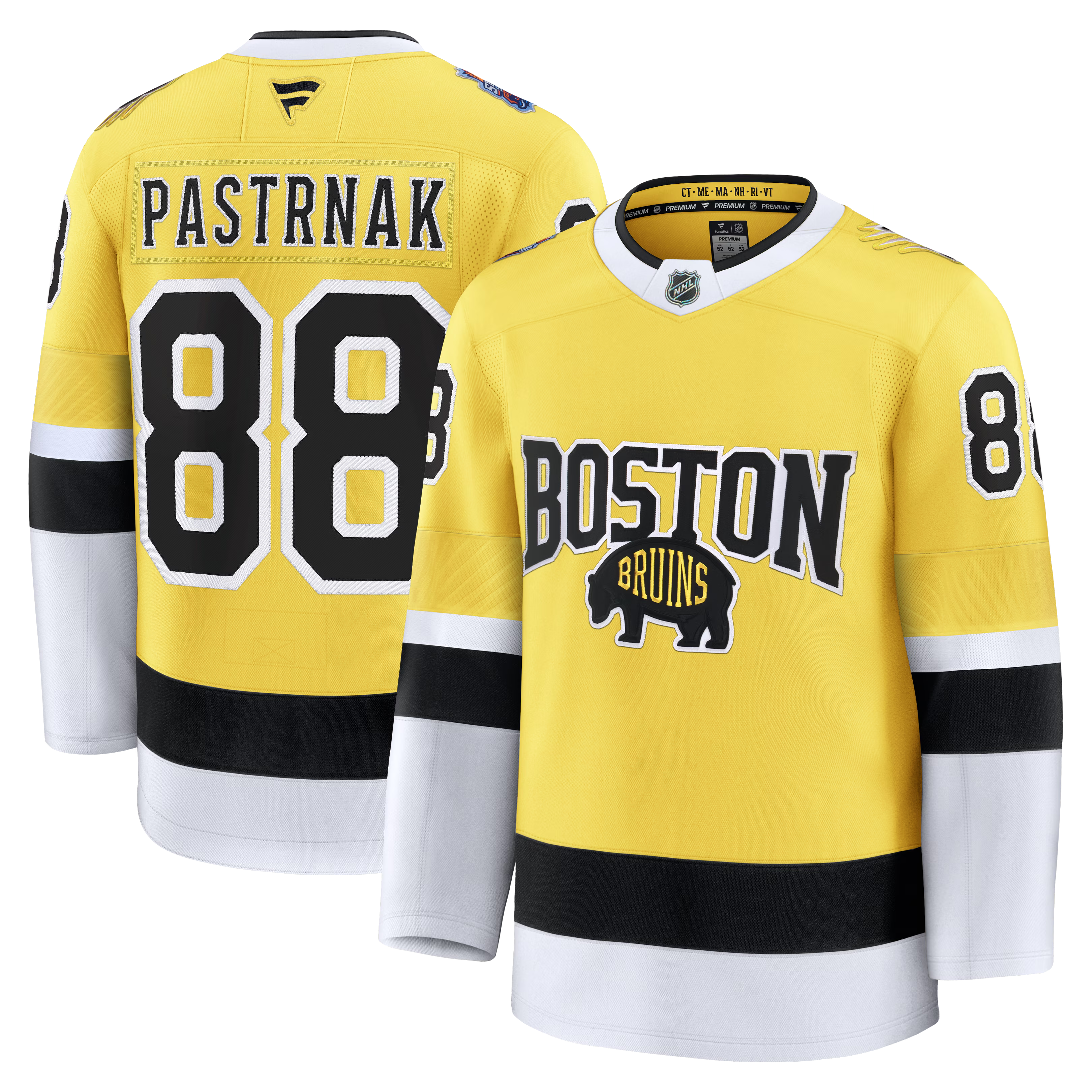 David Pastrňák Boston Bruins Fanatics 2026 NHL Stadium Series Premium Jersey – Gold