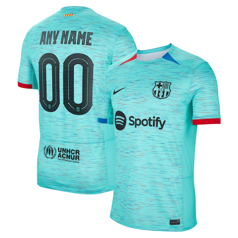 Fc Barcelona Nike 2023/24 Third Customized Authentic T-shirt - Aqua