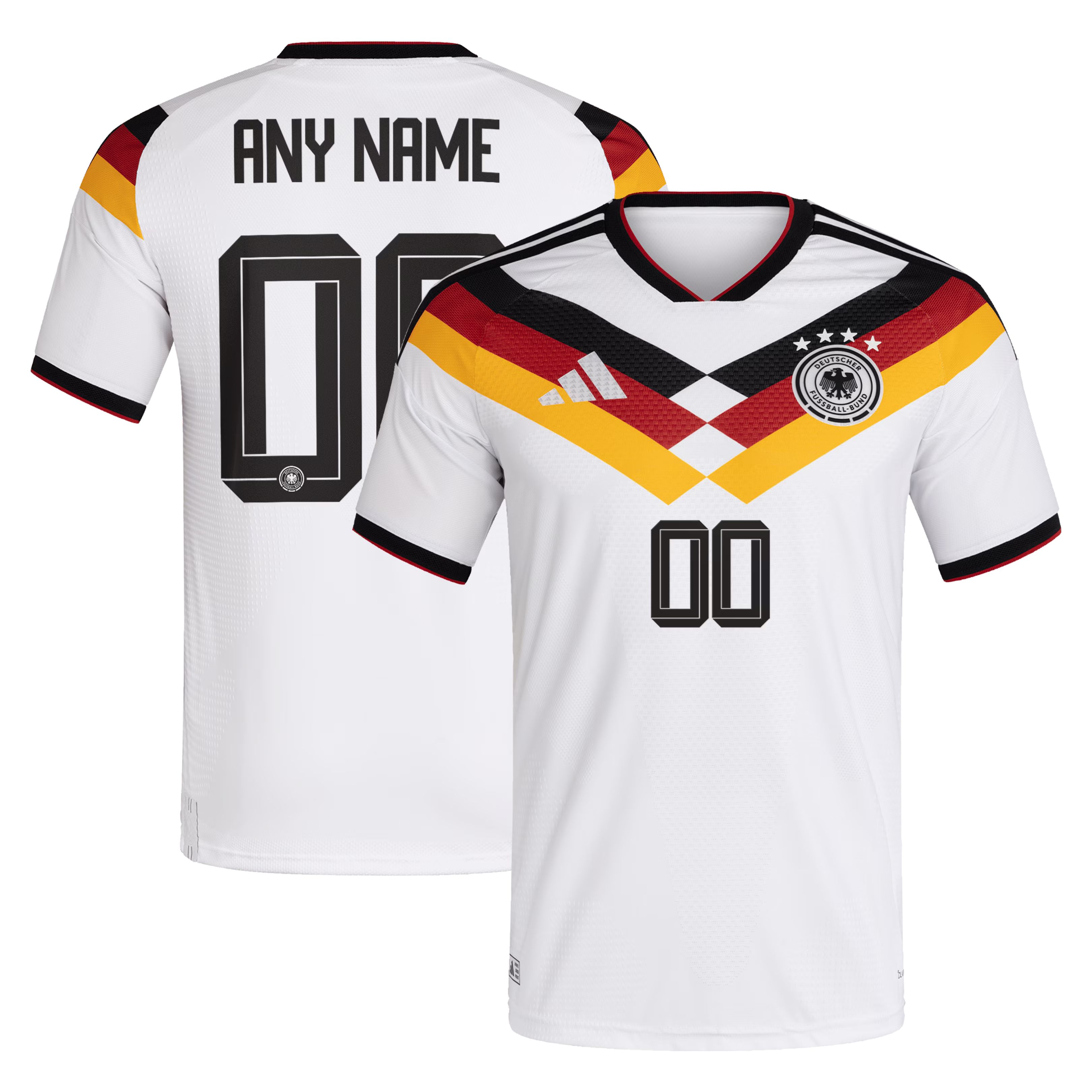 Germany National Team Home Football Shirt 2026 - White/Black/Gold - Custom Name & Number