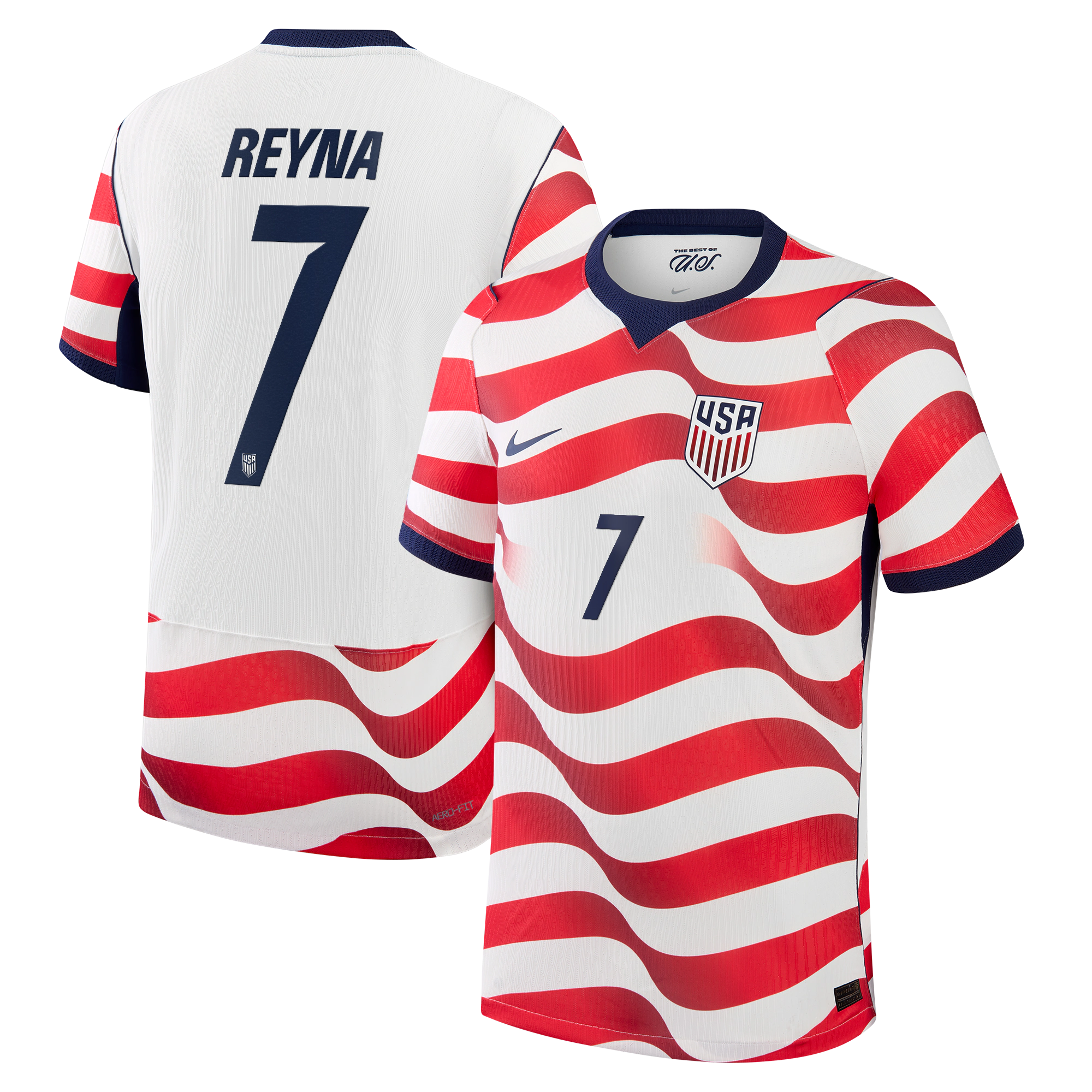 Giovanni Reyna USMNT 2026 Home Match Jersey White | Nike USA Soccer Jersey