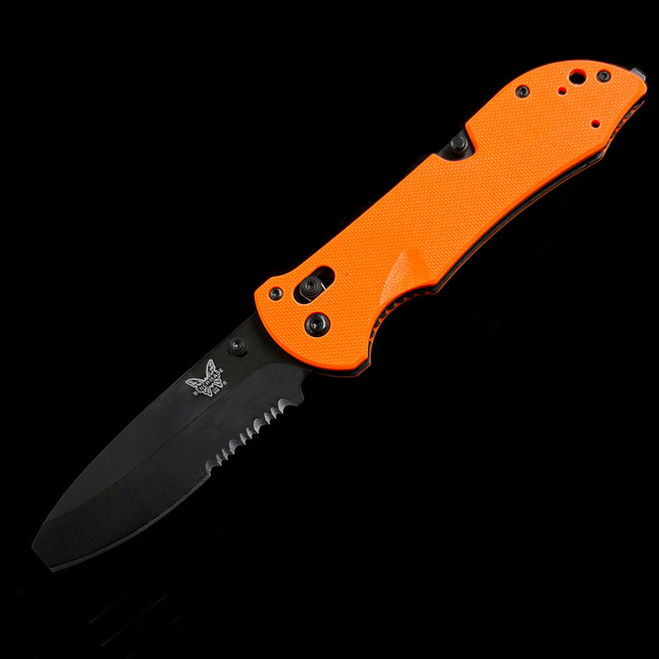 Benchmade 916SBK Triage Rescue Folding Knife – 3.50" N680 Steel Opposing Bevel Blade – AXIS Lock & Integrated Safety Cutter