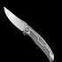 Shirogorov Quantum Folding Knife – 3.74" M390 Premium Steel Blade – Stonewashed TC4 Titanium Handle Flipper