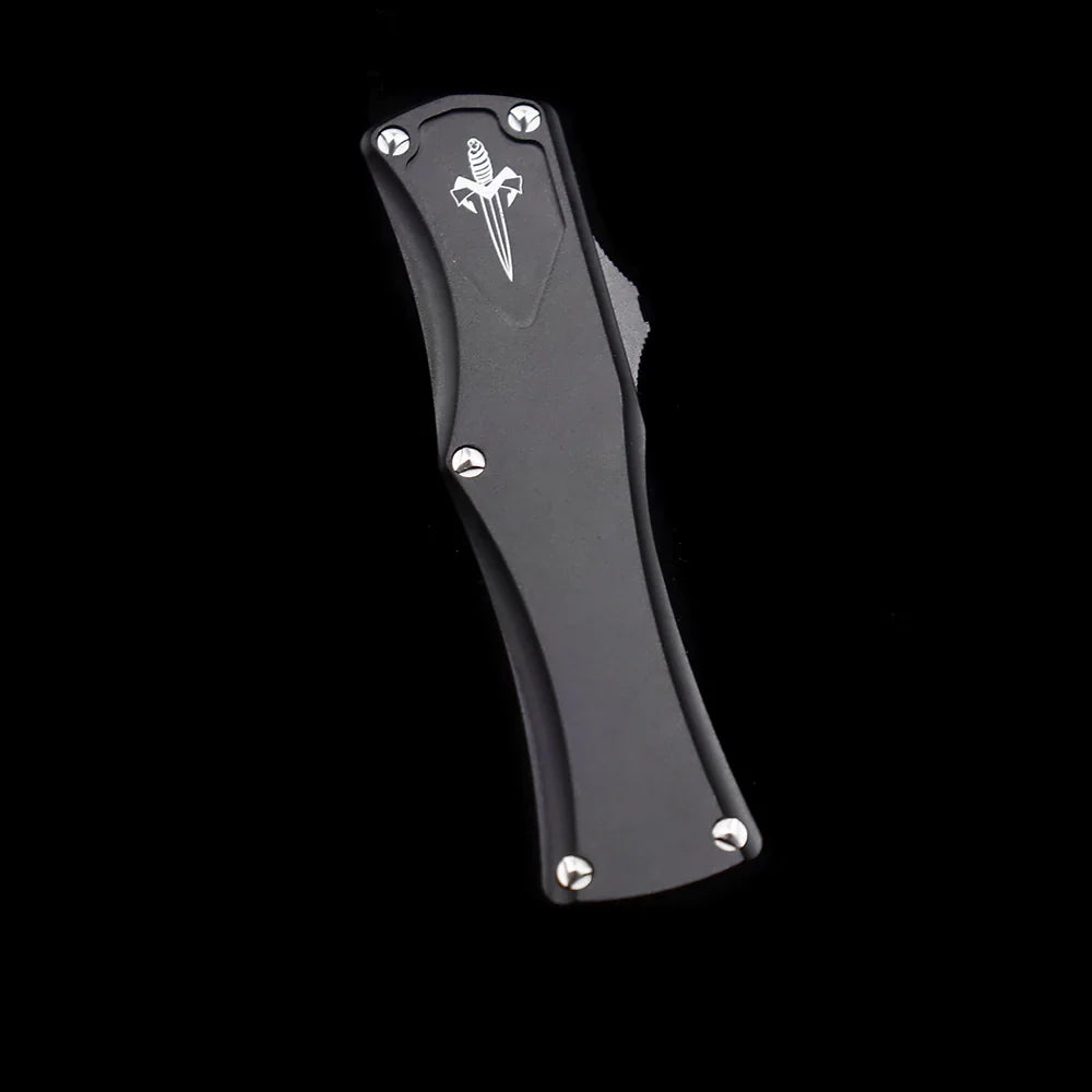 Microtech Hera OTF Automatic Knife – 3.15" Premium Steel Blade – Space Aluminum Handle with Silicon Nitride Ceramic Bead Pocket Clip