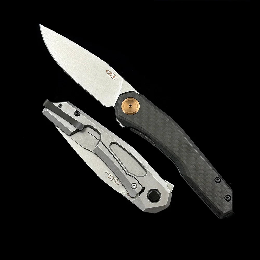 Zero Tolerance 0545 Premium Titanium Flipper Knife – 3.20" CPM MagnaCut Stainless Steel Blade – Carbon Fiber Handle Ultra-Slim Pocket EDC Tool