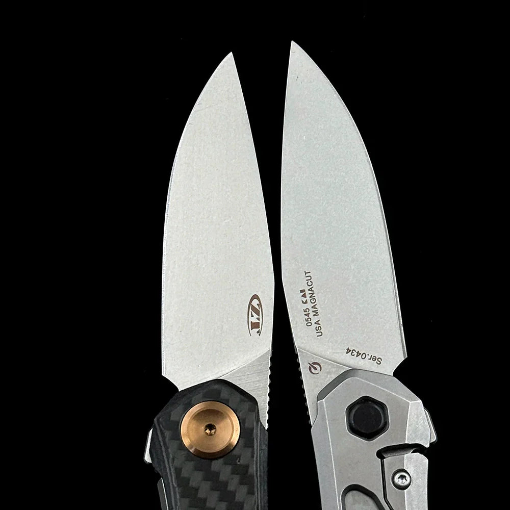 Zero Tolerance 0545 Premium Titanium Flipper Knife – 3.20" CPM MagnaCut Stainless Steel Blade – Carbon Fiber Handle Ultra-Slim Pocket EDC Tool