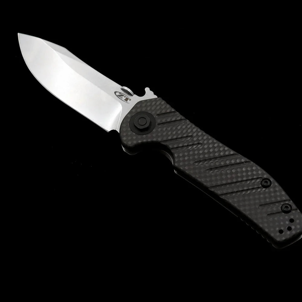 Zero Tolerance 0630CF Emerson Flipper – 3.62" M390 Steel Blade – Carbon Fiber & Titanium Handle Folding Knife