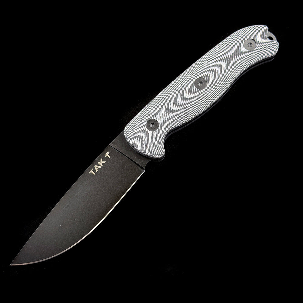 ONTARIO ON8671 TAK-1 Fixed Blade Knife – 4.75" 1095 High Carbon Steel Blade – Dual-Color G10 Handle