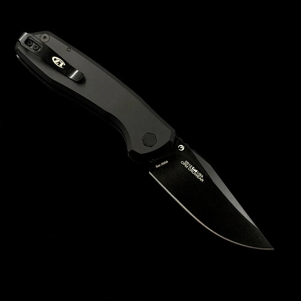 Zero Tolerance 0512 Automatic Folding Knife – 3.45" CPM-CruWear Dark Bronze Cerakote Blade – Premium Canvas Micarta Handle
