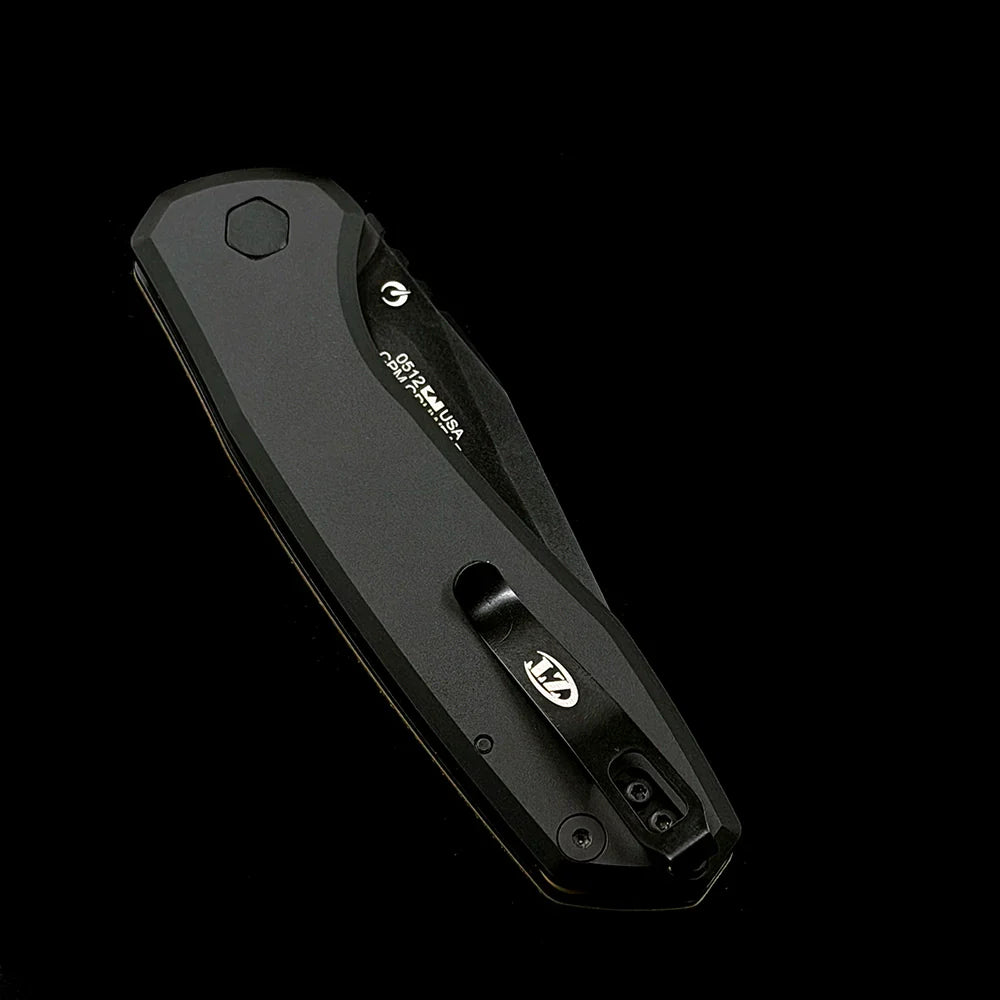 Zero Tolerance 0512 Automatic Folding Knife – 3.45" CPM-CruWear Dark Bronze Cerakote Blade – Premium Canvas Micarta Handle