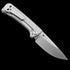 Chaves Knives RCK9 Folding Knife – 3.25" M390 Belt Satin Drop Point Blade with Stonewashed Titanium Handles