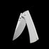 Chaves Knives RCK9 Folding Knife – 3.25" M390 Belt Satin Drop Point Blade with Stonewashed Titanium Handles