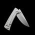 Chaves Knives RCK9 Folding Knife – 3.25" M390 Belt Satin Drop Point Blade with Stonewashed Titanium Handles