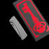 Chaves Knives RCK9 Folding Knife – 3.25" M390 Belt Satin Drop Point Blade with Stonewashed Titanium Handles