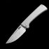 Chaves Knives RCK9 Folding Knife – 3.25" M390 Belt Satin Drop Point Blade with Stonewashed Titanium Handles