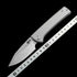 Chaves Knives Scapegoat Street Folding Knife – 3.39" M390 Satin Clip Point Blade with Stonewashed Titanium Handles