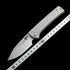 Chaves Knives Scapegoat Street Folding Knife – 3.39" M390 Satin Clip Point Blade with Stonewashed Titanium Handles