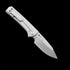 Chaves Knives Scapegoat Street Folding Knife – 3.39" M390 Satin Clip Point Blade with Stonewashed Titanium Handles