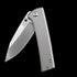 Chaves Knives Scapegoat Street Folding Knife – 3.39" M390 Satin Clip Point Blade with Stonewashed Titanium Handles