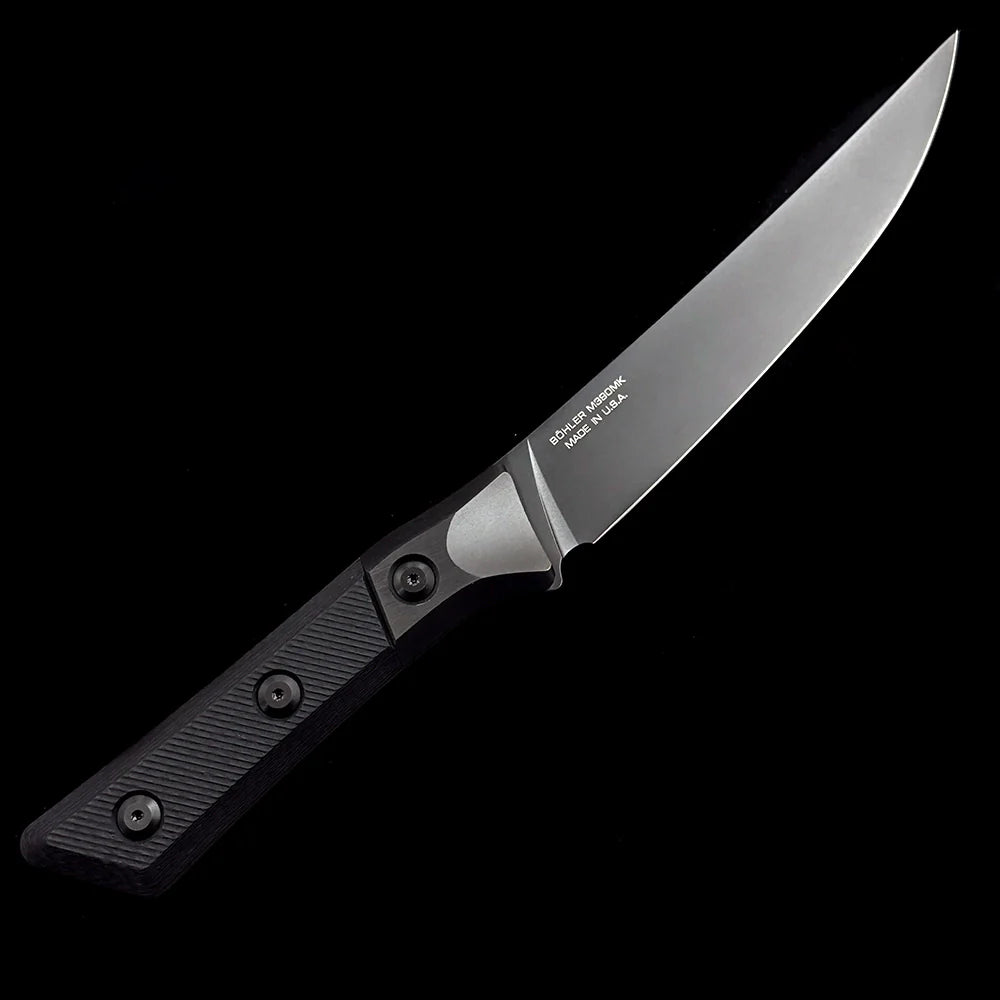 Microtech Boning Knife – 6.12" M390MK Premium Steel DLC Coated Blade – Merlot G10 Composite Handle Tactical Kitchen Fixed Blade
