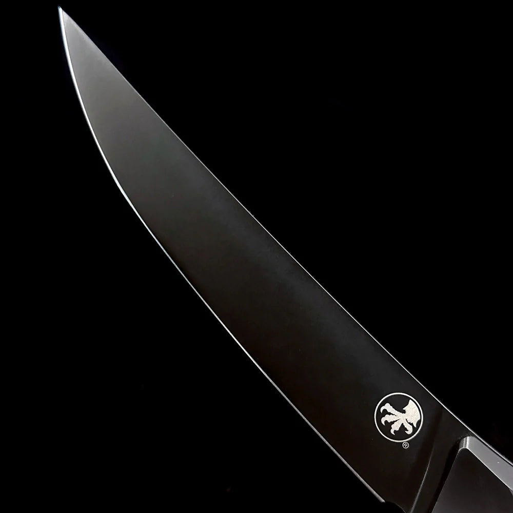 Microtech Boning Knife – 6.12" M390MK Premium Steel DLC Coated Blade – Merlot G10 Composite Handle Tactical Kitchen Fixed Blade