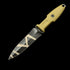 Extrema Ratio Pugio Roman Consul Fixed Blade Knife – 4.72" N690 Steel Dagger – Black Titanium Tiger Stripe Finish
