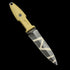 Extrema Ratio Pugio Roman Consul Fixed Blade Knife – 4.72" N690 Steel Dagger – Black Titanium Tiger Stripe Finish