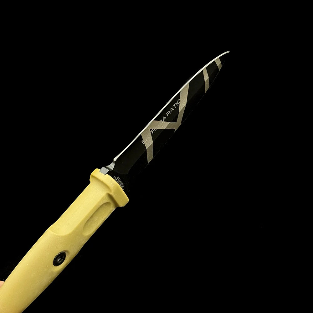 Extrema Ratio Pugio Roman Consul Fixed Blade Knife – 4.72" N690 Steel Dagger – Black Titanium Tiger Stripe Finish