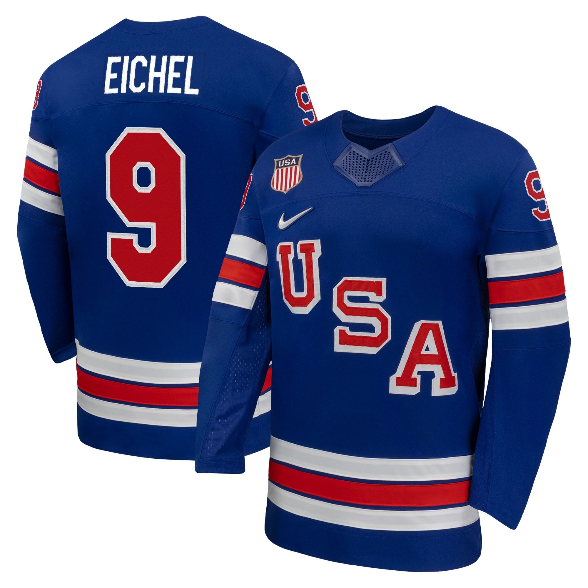 Jack Eichel #15 USA Hockey Nike 2026 Home Jersey - Royal Blue