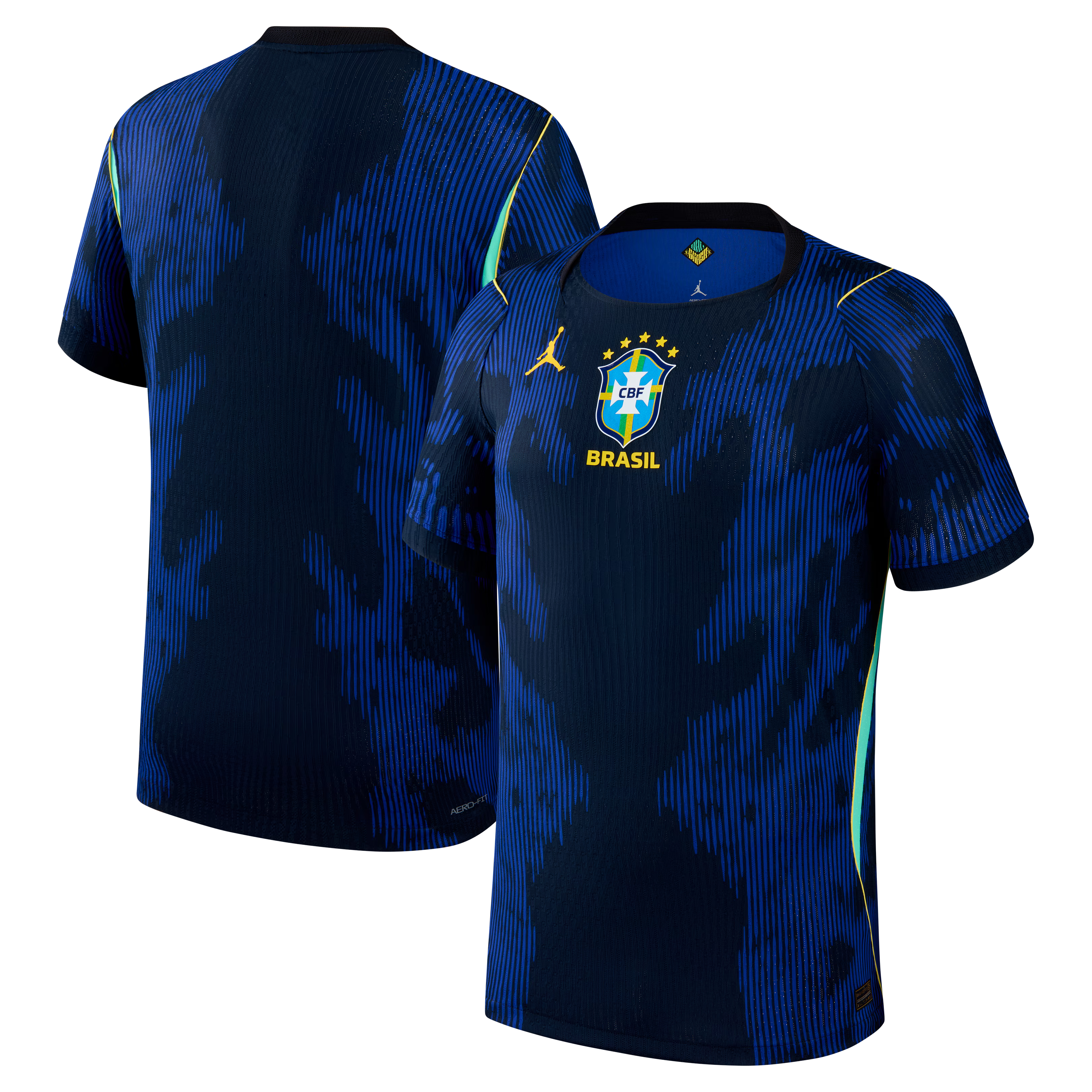 Jordan Brazil National Team 2026 Away Match Custom Jersey - Blue