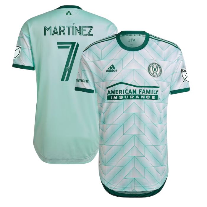 Josef Martinez Atlanta United FC  2022 The Forest Kit Player Jersey - Mint - Jersey Teams World