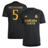 Jude Bellingham Real Madrid Adidas 2023/24 Third Authentic T-shirt - Black