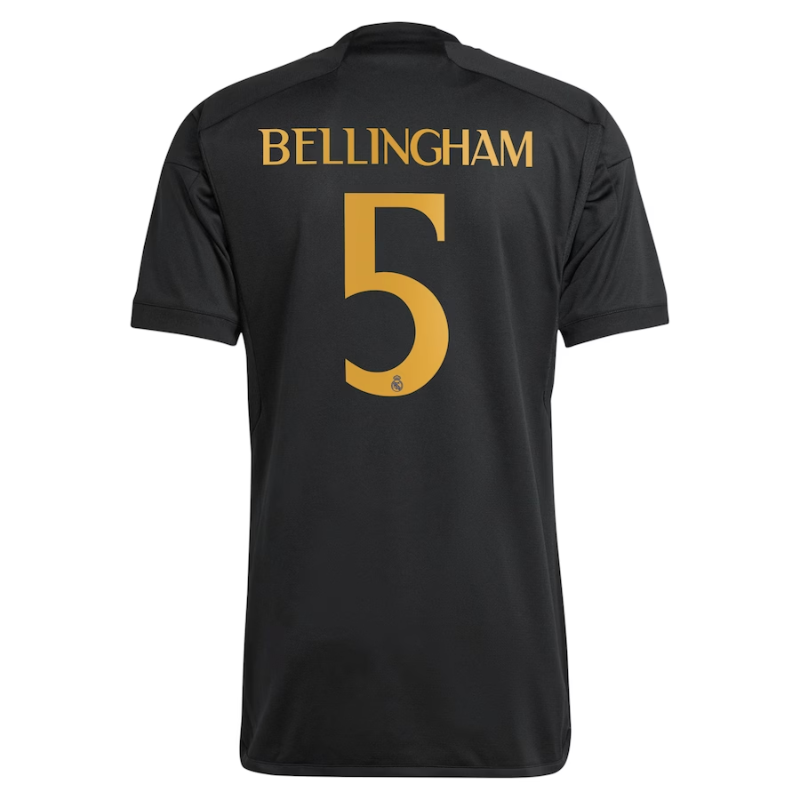 Jude Bellingham Real Madrid Adidas 2023/24 Third Authentic T-shirt - Black