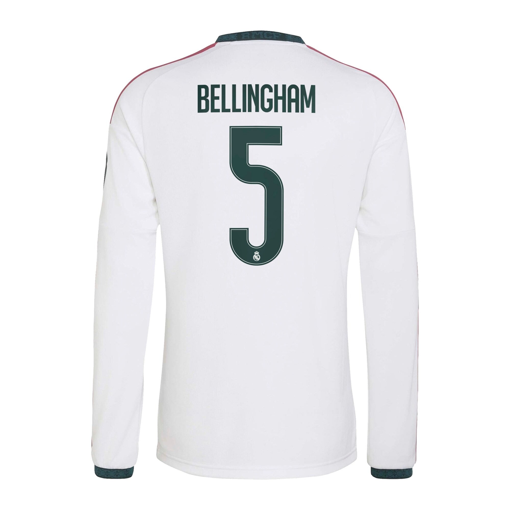 Jude Bellingham Real Madrid adidas 2026/27 Home Replica Long Sleeve Jersey - White
