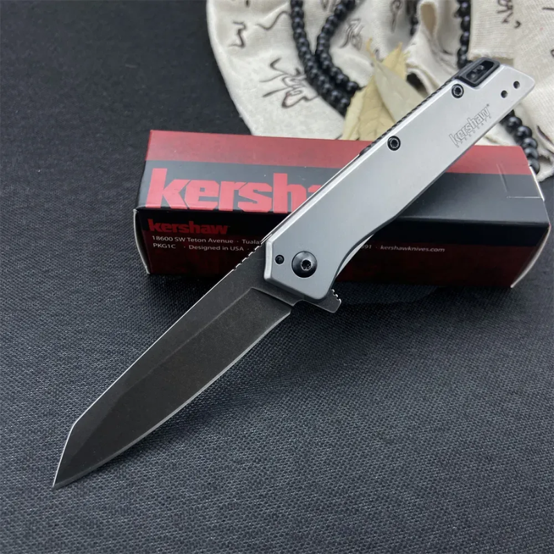 Kershaw 1365 Silver Minimalist: Aluminum Alloy & 8Cr13MoV EDC Folder