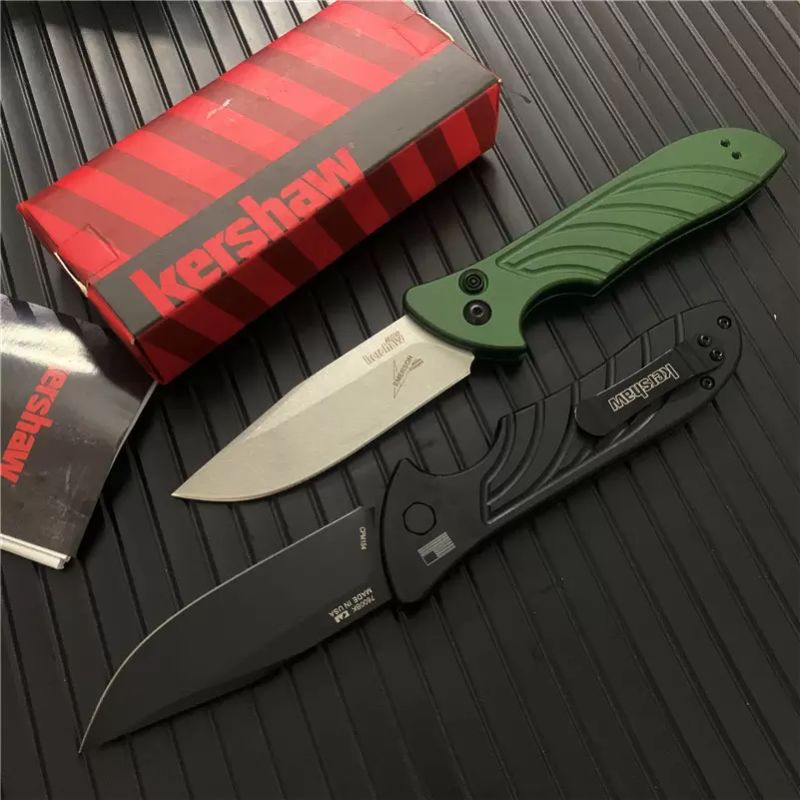 Kershaw 7600 Automatic Knife: 216 mm Full-Size Tactical | 60 HRC Aluminum Folder