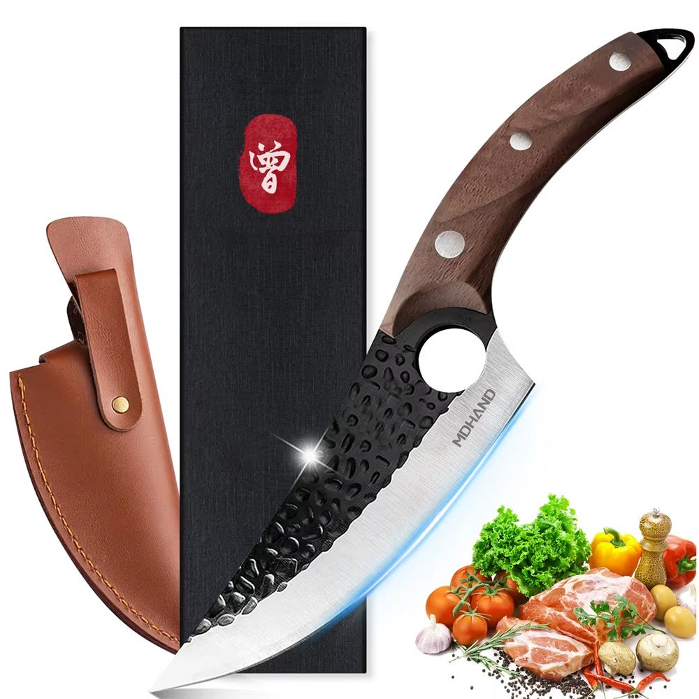KnivesCollection™ | 6" Hand-Forged Boning Knife | Stainless Steel Meat Cleaver