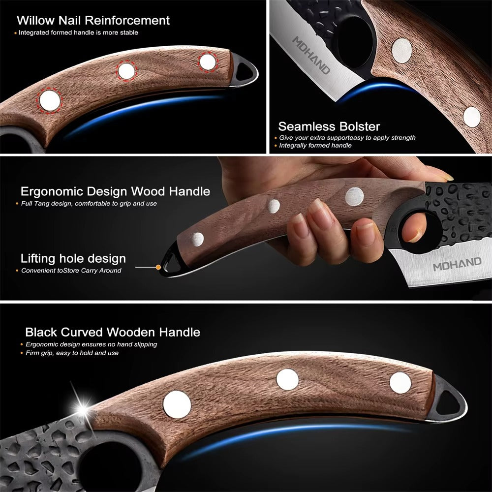 KnivesCollection™ | 6" Hand-Forged Boning Knife | Stainless Steel Meat Cleaver