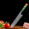 KnivesCollection™ | 8" Damascus Chef Knife | VG10 Core & Unique Stabilized Wood Handle